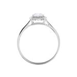 Bague Or Blanc Goulven Oxyde De Zirconium - Bagues solitaires Femme | Histoire d&rsquo;Or