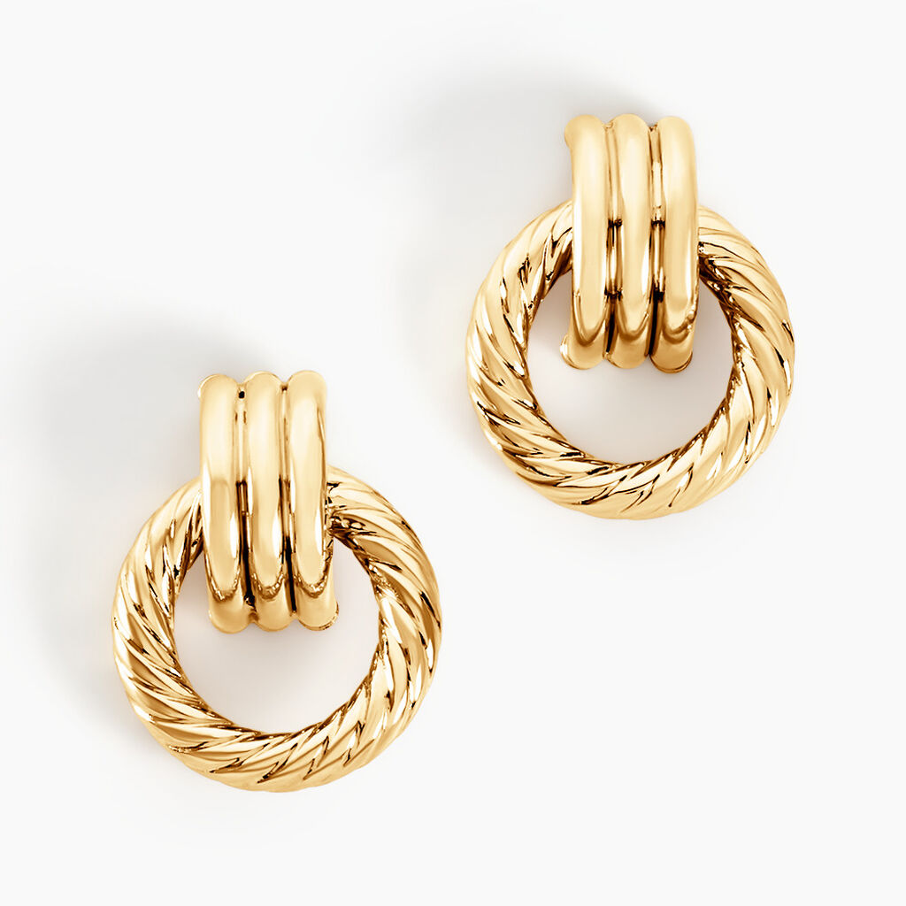 Boucles D'oreilles Puces Zareen Or Jaune - Clous d'oreilles Femme | Histoire d’Or