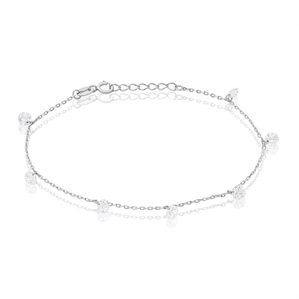 Bracelet Collie Argent Blanc Oxyde De Zirconium - Bracelets Femme | Histoire d&rsquo;Or