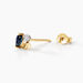 Boucles D'oreilles Puces Tameka Or Bicolore Saphir Diamant - Clous d'oreilles Femme | Histoire d’Or