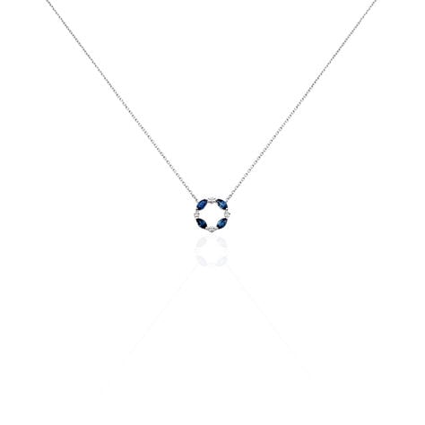 Collier Arlina Or Blanc Saphir Et Diamant - Colliers Femme | Histoire d’Or