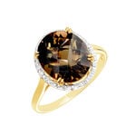 Bague Anna Or Jaune Quartz Et Oxyde De Zirconium - Bagues solitaires Femme | Histoire d&rsquo;Or
