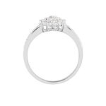 Bague Chou Or Blanc Diamant - Bagues avec pierre Femme | Histoire d&rsquo;Or