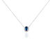 Collier Or Blanc Quintilla Topaze London Blue Et Oxydes - Colliers Femme | Histoire d’Or