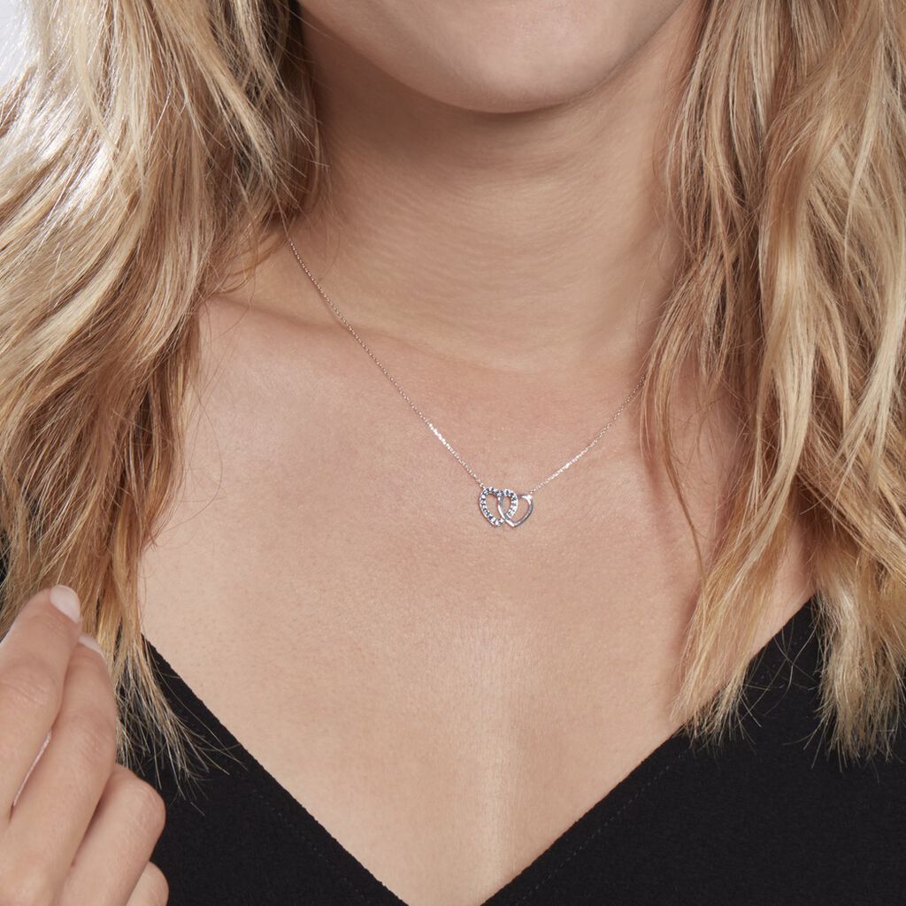 Collier Or Blanc Melisenda Saphirs - Colliers Femme | Histoire d’Or