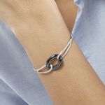 Bracelet Jonc Ceramik Design Argent  C&eacute;ramique Et Oxyde De Zirconium - Bracelets Femme | Histoire d&rsquo;Or