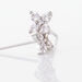 Boucles D'oreilles Puces Winter Flower Or Blanc Oxyde De Zirconium - Clous d'oreilles Femme | Histoire d’Or