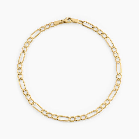 Bracelet Cameo Maille Alternée 1/3 Or Jaune - Bracelets chaîne Homme | Histoire d’Or
