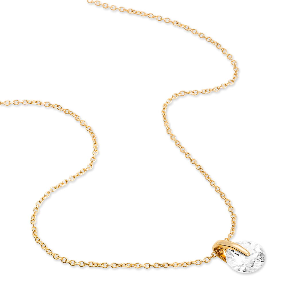 Collier Nelina Plaqué Or Jaune Oxyde De Zirconium - Colliers fantaisie Femme | Histoire d’Or