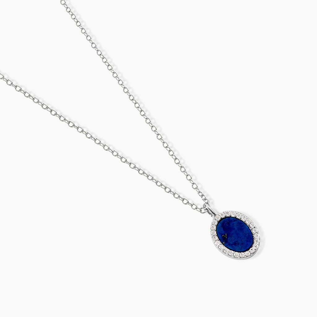 Collier Margot Argent Blanc Lapis Lazuli Oxyde De Zirconium -  Femme | Histoire d&rsquo;Or