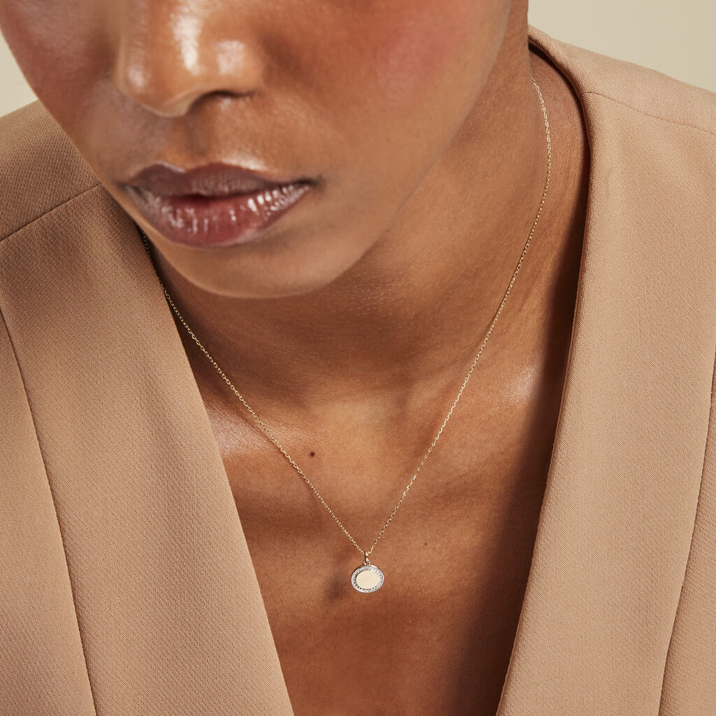 Collier Promesse Pour L'eternite Or Jaune Diamant - Cadeaux de naissance Femme | Histoire d’Or