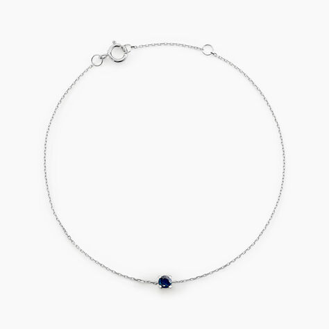 Bracelet Or Blanc Onora Saphir - Bracelets Femme | Histoire d’Or