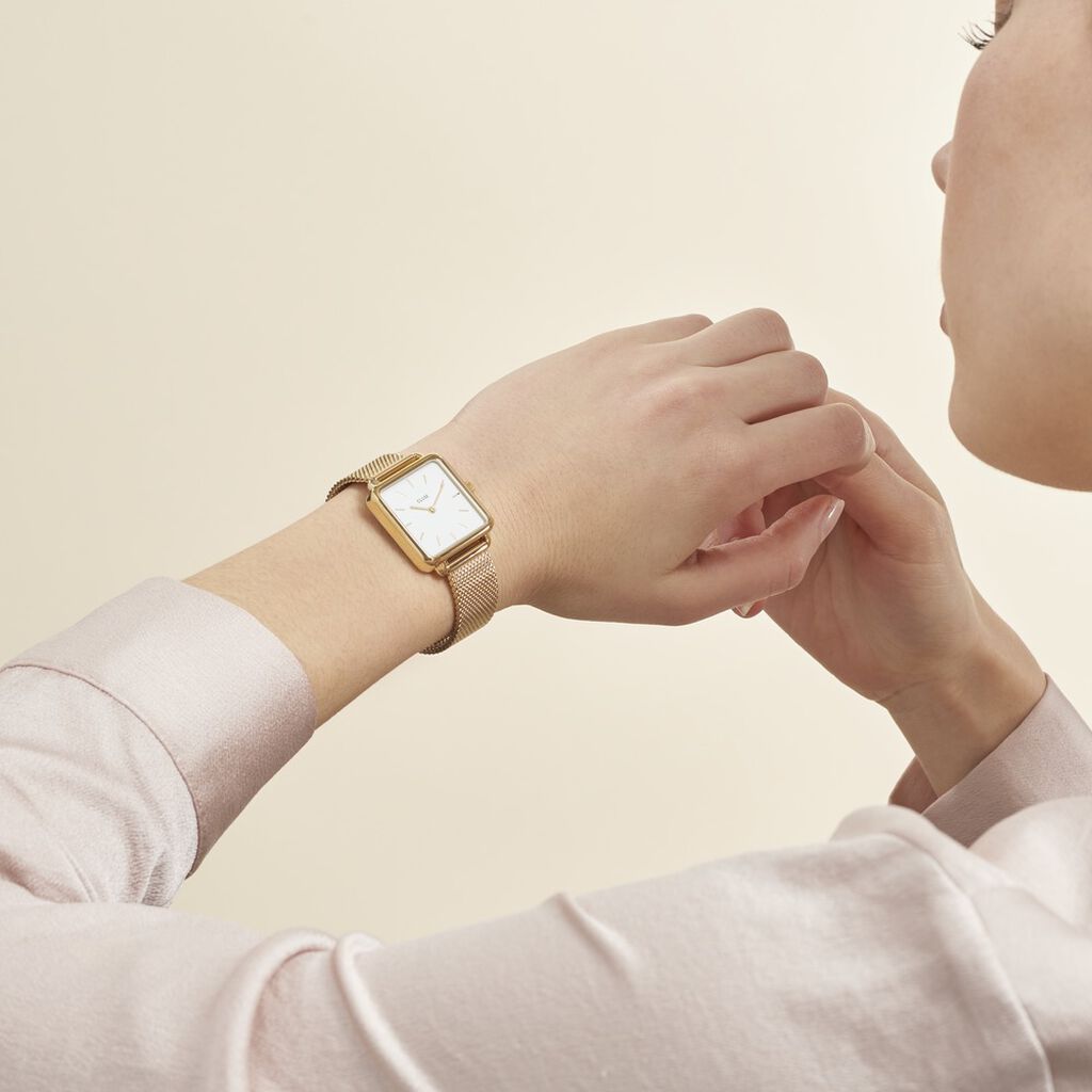 Coffret Montre Cluse Tetragone Blanc - Montres Femme | Histoire d’Or