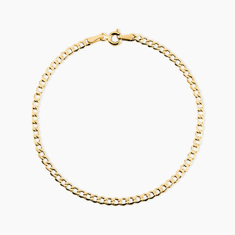 Bracelet Iris Or Jaune Maille Gourmette - Bracelets cha&icirc;ne Femme | Histoire d&rsquo;Or