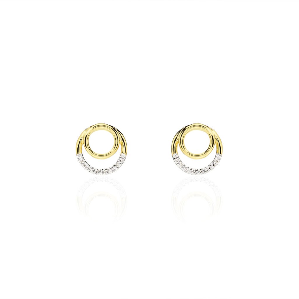 Boucles D'oreilles Puces Atlanta Or Jaune Diamant - Clous d'oreilles Femme | Histoire d’Or