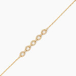 Bracelet Cinthya Argent Dor&eacute; A L'Or 750/1000 Oxyde De Zirconium - Bracelets Femme | Histoire d&rsquo;Or
