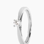 Bague Solitaire Iris Or Blanc Diamant - Bagues solitaires Femme | Histoire d&rsquo;Or