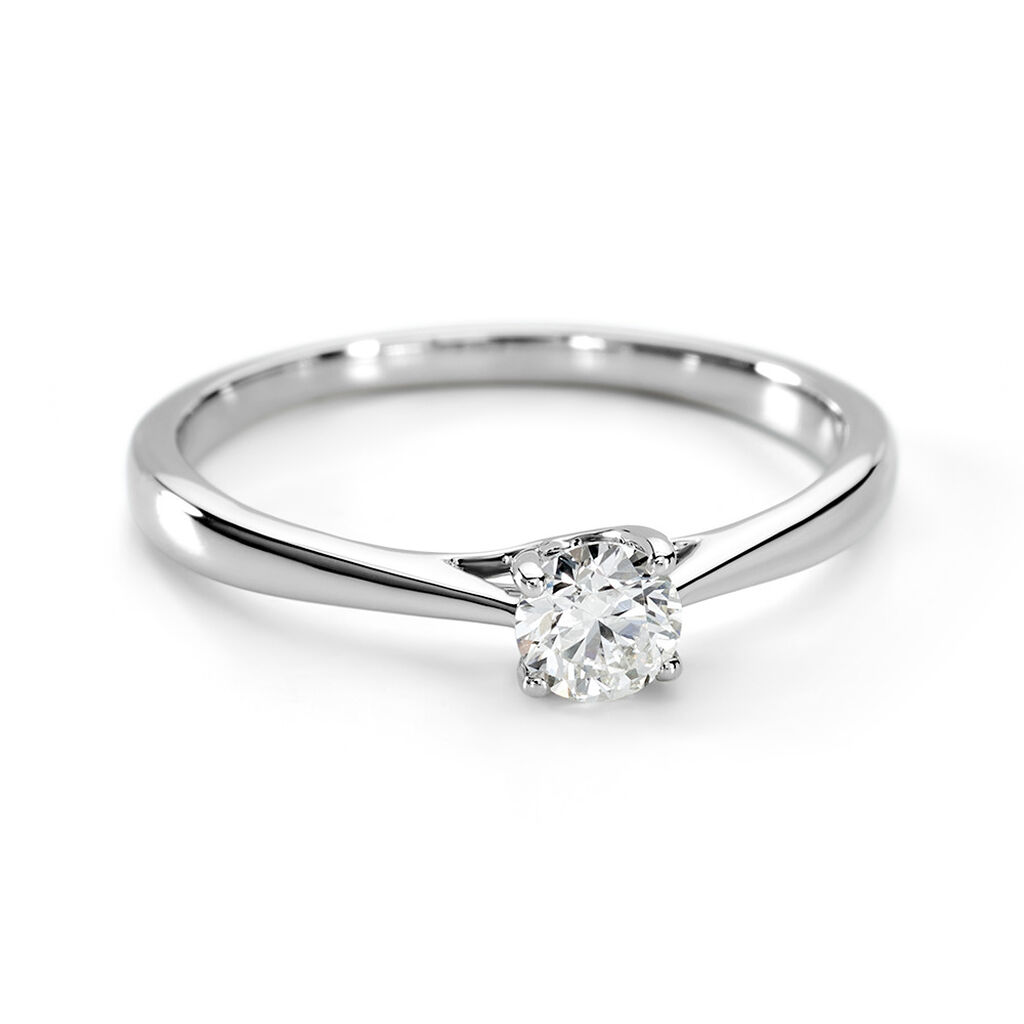 Bague Solitaire One Platine Blanc Diamant - Bagues solitaires Femme | Histoire d&rsquo;Or