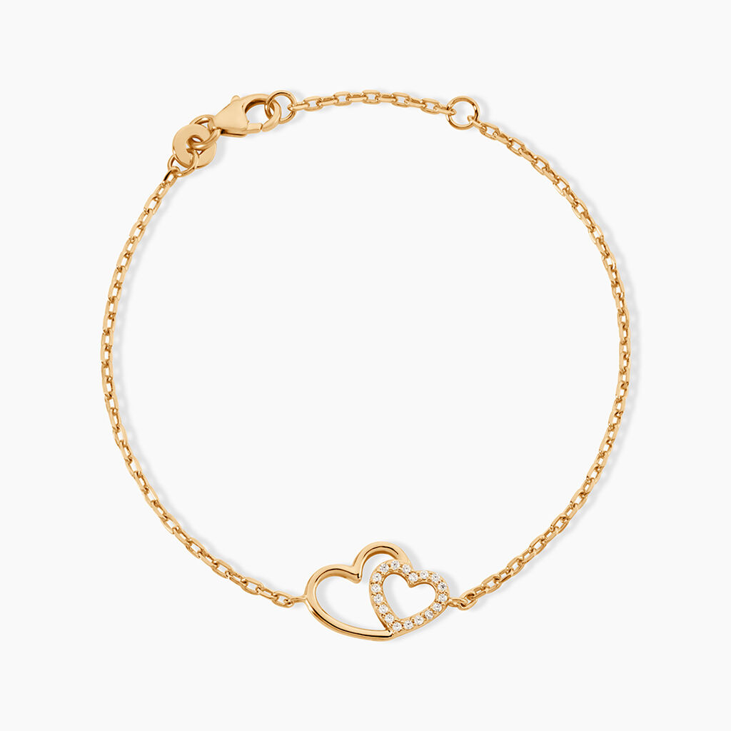 Bracelet Alexandra Plaqu&eacute; Or Jaune Oxyde De Zirconium - F&ecirc;te des m&egrave;res Femme | Histoire d&rsquo;Or