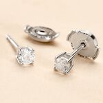 Boucles D'oreilles Puces One Or Jaune Diamants - Clous d'oreilles Femme | Histoire d&rsquo;Or