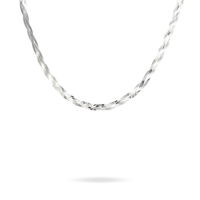 Collier Maille Argent Blanc Elae Maille Tresse