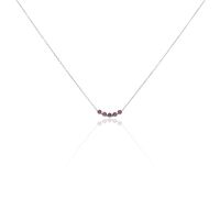 Collier Karrie Argent Blanc Oxyde De Zirconium