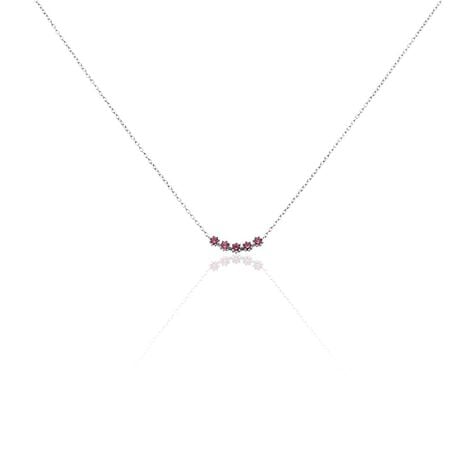 Collier Karrie Argent Blanc Oxyde De Zirconium - Colliers fantaisie Femme | Histoire d’Or