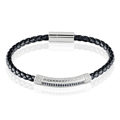 Bracelet Steph Acier Blanc Oxyde Noir - Bracelets Homme | Histoire d’Or