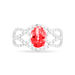 Bague Tina Or Blanc Rubis Et Diamant - Bagues solitaires Femme | Histoire d’Or