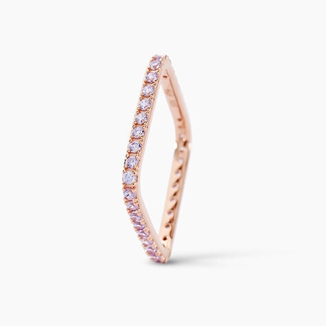 Bague Aselya Argent Rose Oxyde De Zirconium - Bagues avec pierre Femme | Histoire d’Or