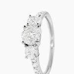 Bague Jennifere Or Blanc Oxyde - Bagues solitaires Femme | Histoire d&rsquo;Or