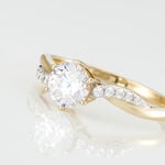 Bague Filipa Or Bicolore Oxyde De Zirconium - Bagues solitaires Femme | Histoire d&rsquo;Or