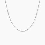 Cha&icirc;ne For&ccedil;at Diamantee Or Blanc - Chaines Famille | Histoire d&rsquo;Or