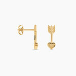 Boucles D'oreilles Puces Hannie Plaqu&eacute; Or Jaune - Boucles d'oreilles fantaisie Femme | Histoire d&rsquo;Or