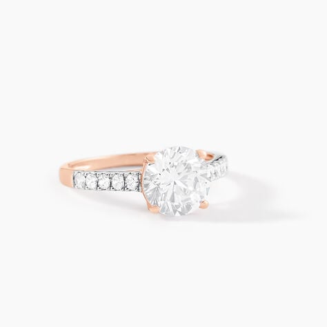 Bague Terese Or Rose Oxyde De Zirconium - Bagues solitaires Femme | Histoire d’Or