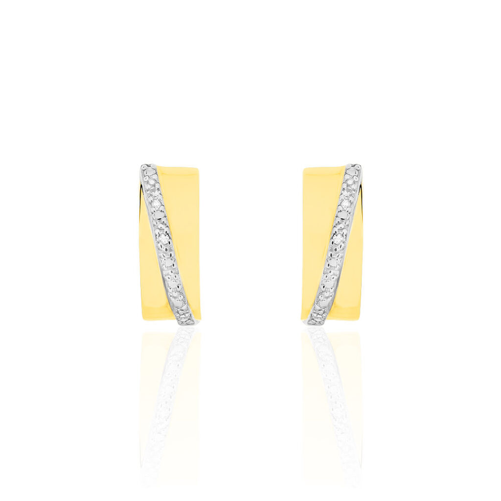 Créoles Timira Or Jaune Diamant - Boucles d'oreilles créoles Femme | Histoire d’Or