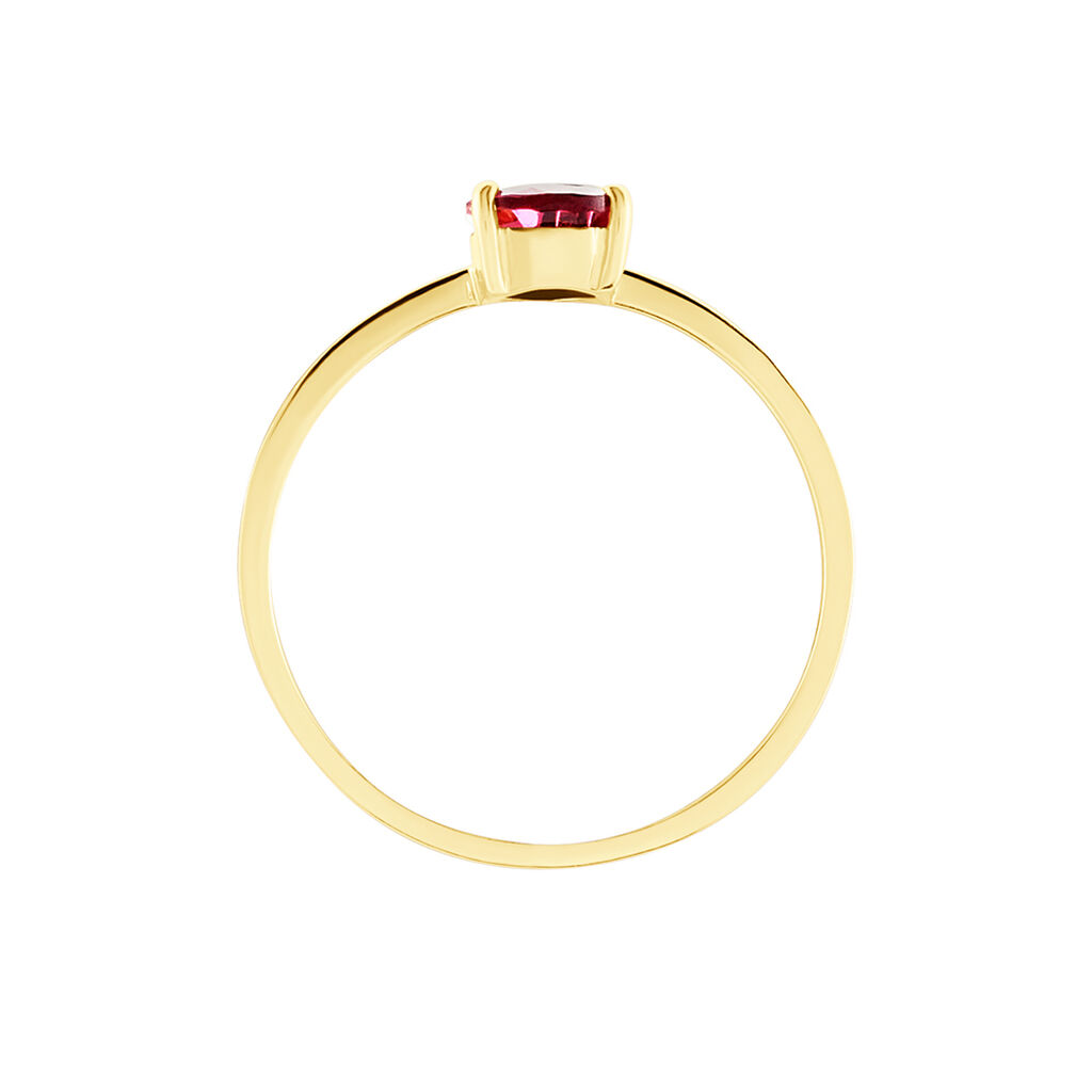 Bague Rhodolite Fever Or Jaune Rhodolite - Bagues solitaires Femme | Histoire d’Or