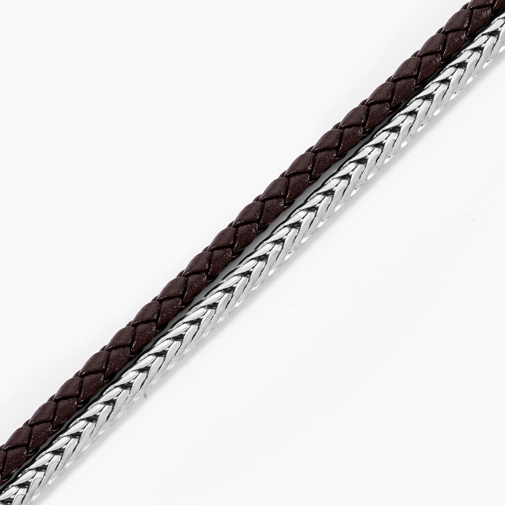 Bracelet Elio Acier Blanc - Bracelets cordon Homme | Histoire d&rsquo;Or
