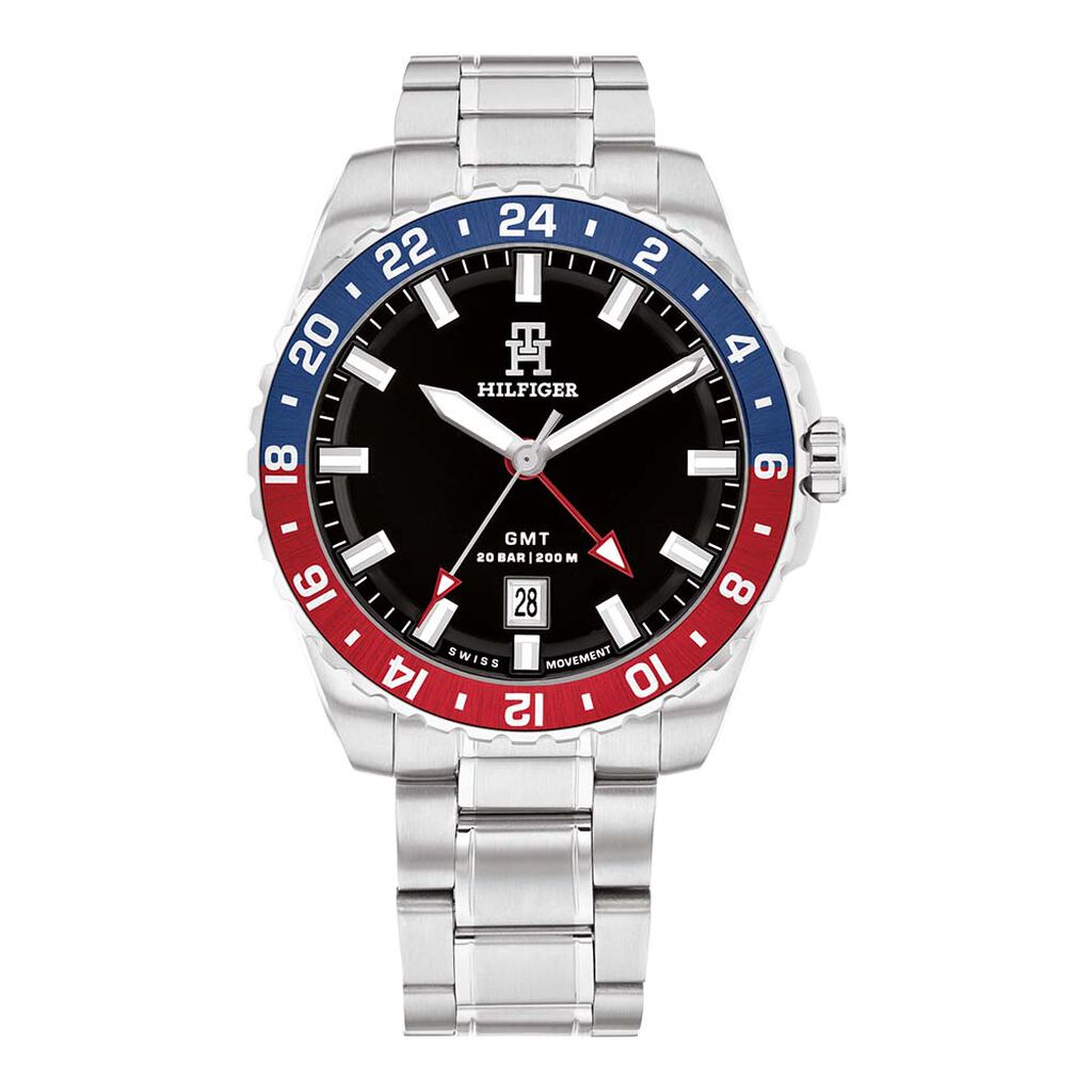 Montre Tommy Hilfiger Th85 Gmt Noir - Montres Homme | Histoire d’Or