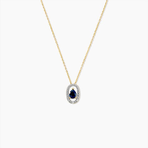 Collier Dorottya Or Jaune Saphir Diamant - Colliers Femme | Histoire d’Or