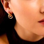 Boucles D'Oreilles Puces Nana Argent Dor&eacute; A L'Or 750/1000 Oxyde De Zirconium - Clous d'oreilles Femme | Histoire d&rsquo;Or