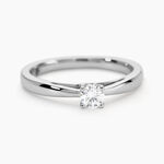 Bague Solitaire Iris Or Blanc Diamant - Bagues solitaires Femme | Histoire d&rsquo;Or