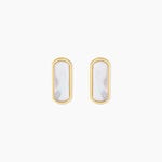 Boucles D'Oreilles Puces Jazz Acier Jaune Nacre - Boucles d'oreilles fantaisie Femme | Histoire d&rsquo;Or