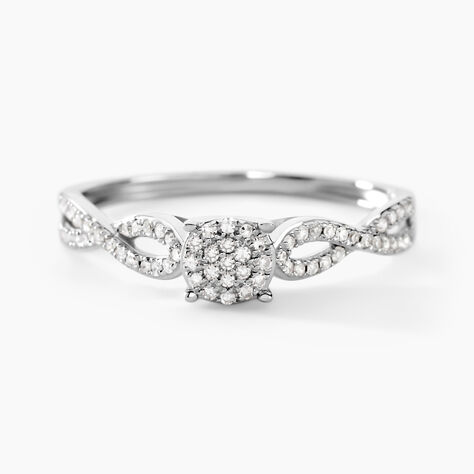Bague Roseline Or Blanc Diamant - Bagues solitaires Femme | Histoire d’Or