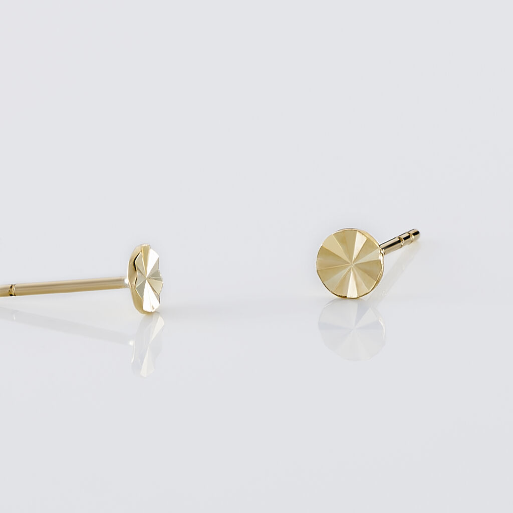 Boucles D'oreilles Puces Berangere Cercle Or Jaune - Clous d'oreilles Femme | Histoire d’Or