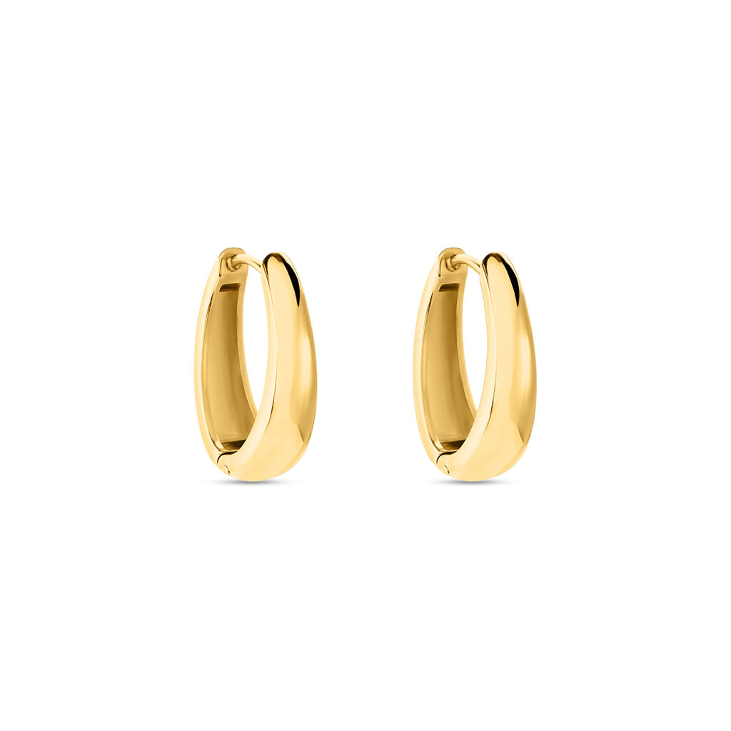 Créoles Houria Acier Jaune - Boucles d'oreilles créoles Femme | Histoire d’Or