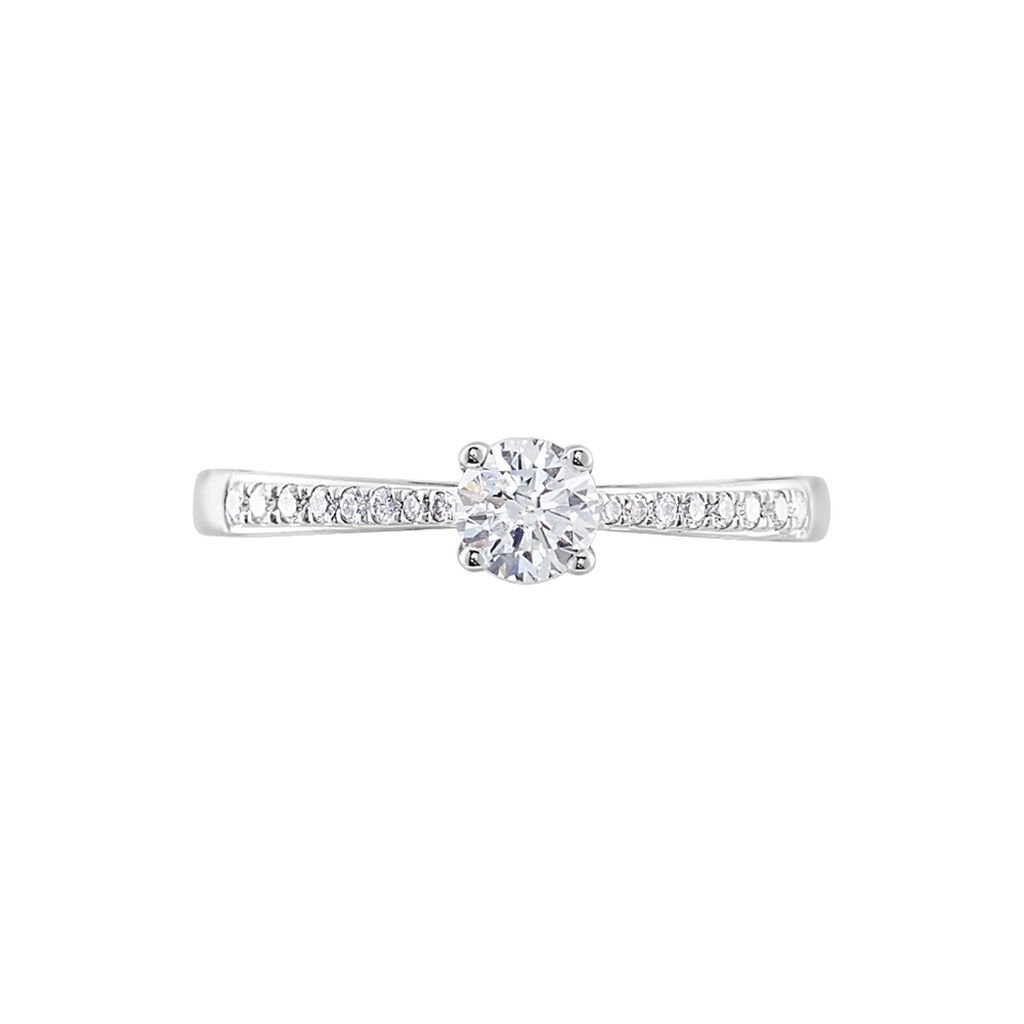 Bague Solitaire Hemera Platine Blanc Diamant - Bagues solitaires Femme | Histoire d&rsquo;Or