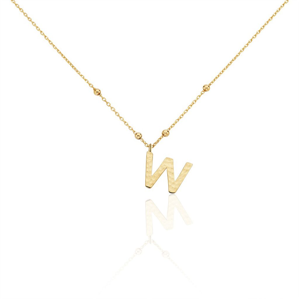 Collier Plaqu&eacute; Or Jaune Lettra - Bijoux sans pierre Femme | Histoire d&rsquo;Or