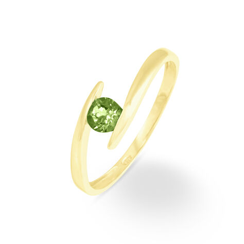 Bague Tiphaine Or Jaune P&eacute;ridot - Bagues solitaires Femme | Histoire d&rsquo;Or