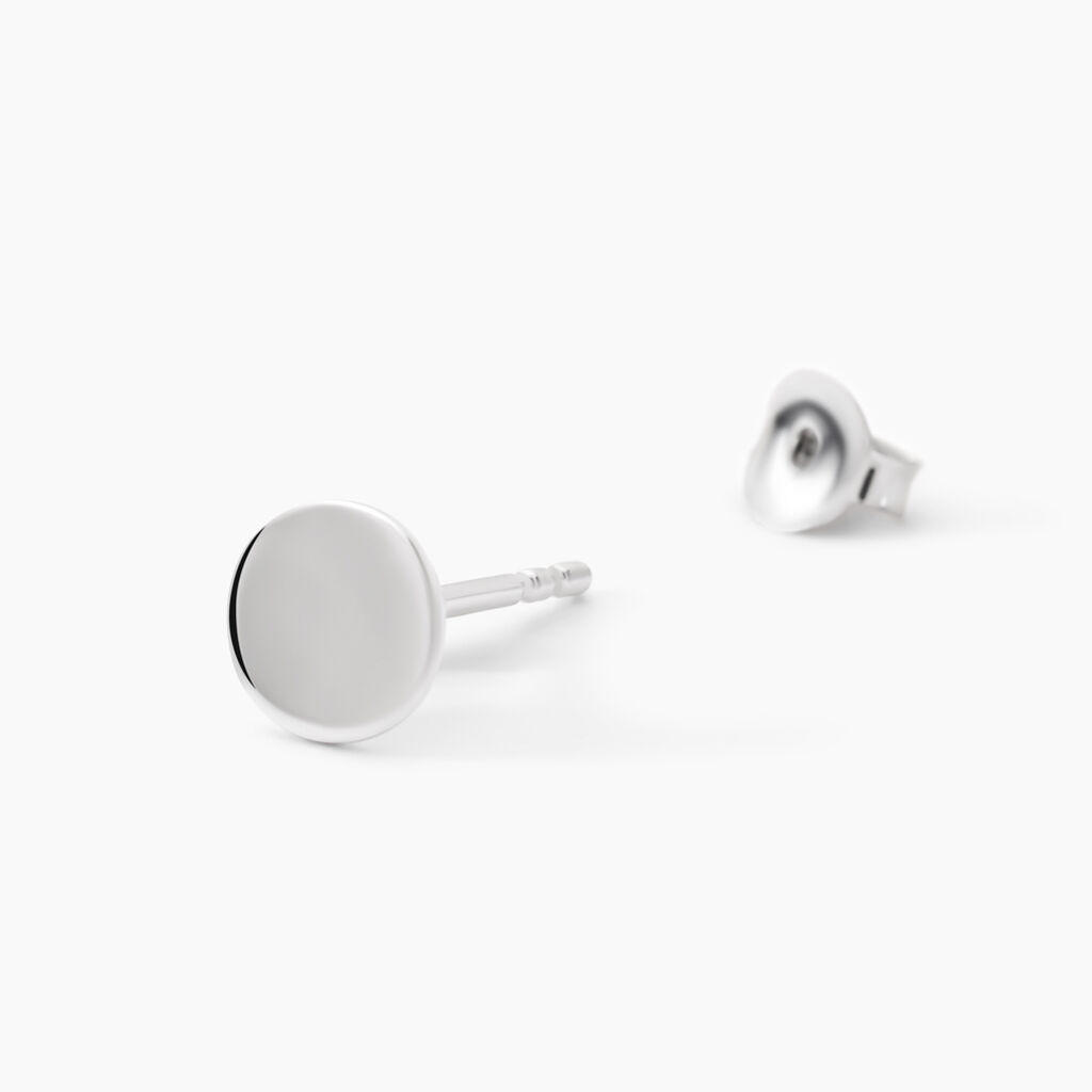 Boucles D'oreilles Puces Apoline Argent Blanc - Boucles d'oreilles fantaisie Femme | Histoire d&rsquo;Or